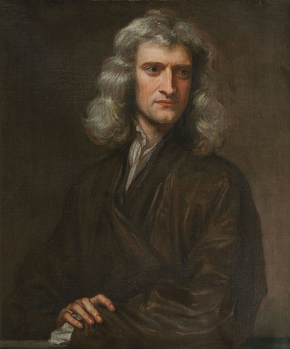 Retrato de Isaac Newton pintado por Godfrey Kneller em 1689